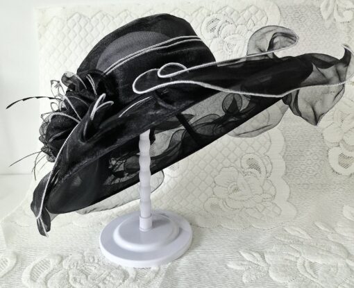 Elegant Organza Hatt Svart