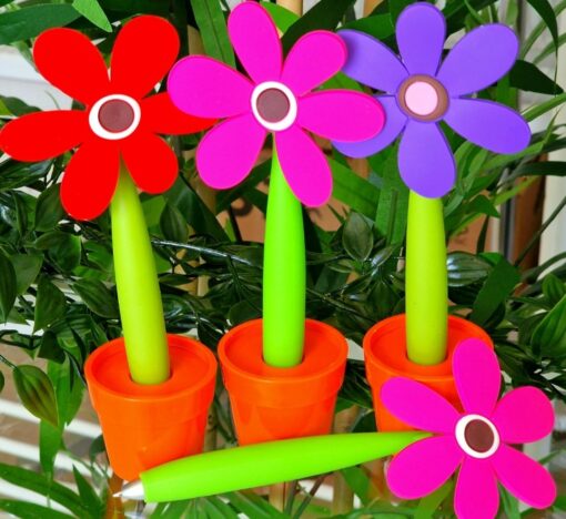 Unik Penna Blomma i Kruka Design Slumpmässigt Färg