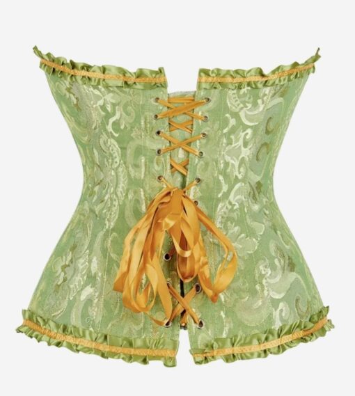 Elegant Jacquard Korsett Topp Grön Size L - Bild 2