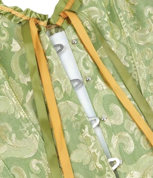 Elegant Jacquard Korsett Topp Grön Size L - Bild 3