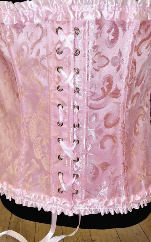 Elegant Jacquard Korsett Topp Rosa Size L - Bild 2